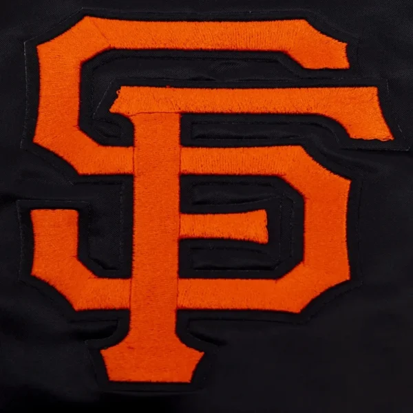 San Francisco Giants Script Tail Satin Varsity Jacket B