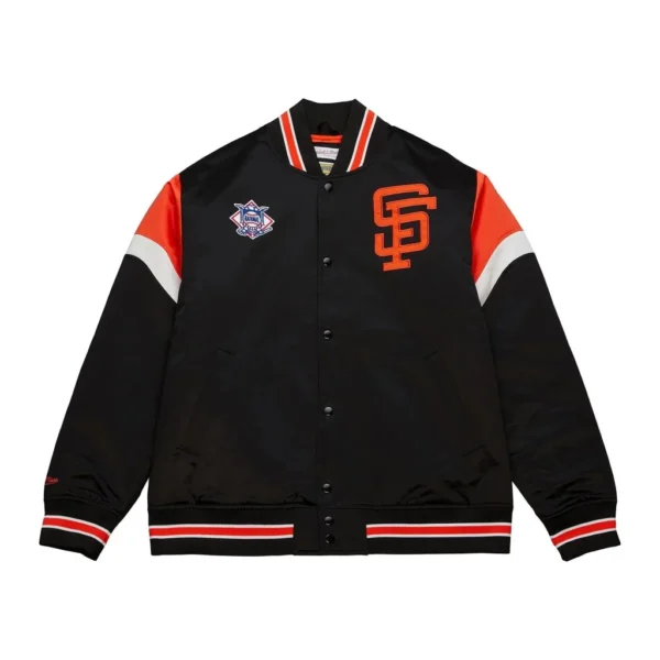 San Francisco Giants Team Cooperstown Satin Heavyweight Varsity Jacket