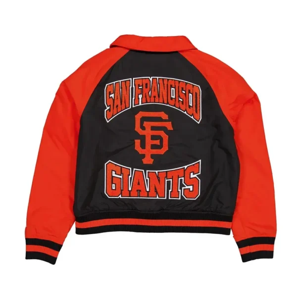 San Francisco Giants Throwback Jacket Black and Re