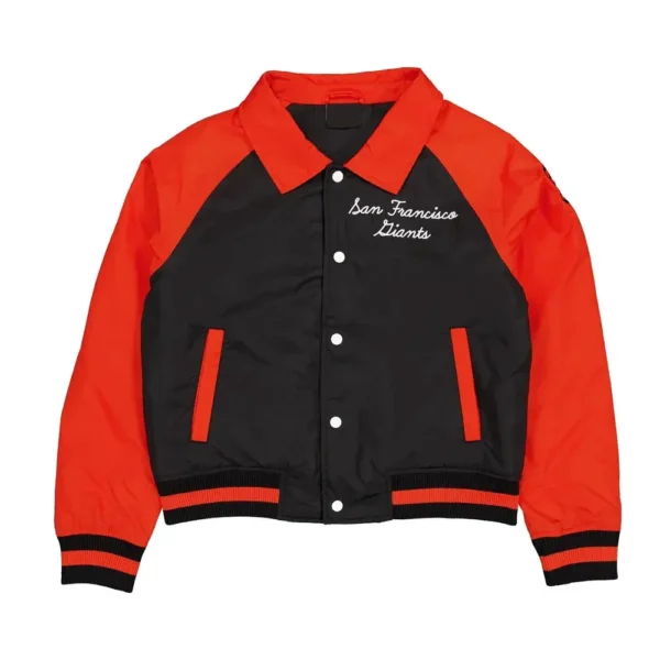 San Francisco Giants Throwback Jacket Black and Red