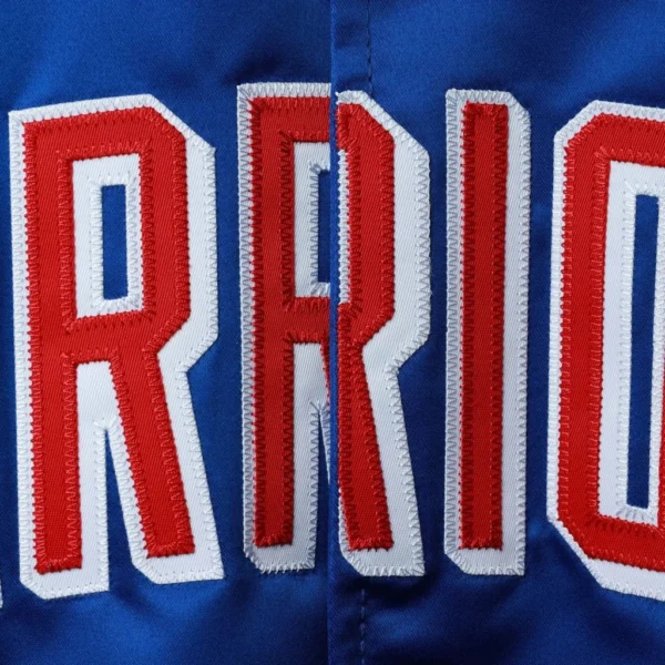 San Francisco Warriors Hardwood Classics Full-Snap Satin Royal Blue Jacket 75th Anniversa