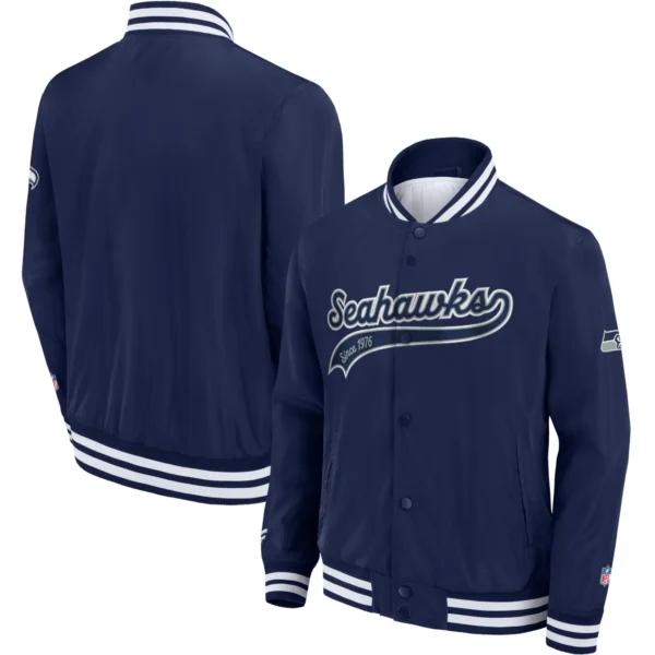 Seattle Seahawks Classic Vintage Satin Varsity Jacket