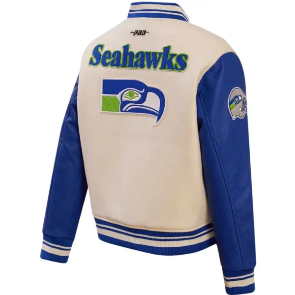 Seattle Seahawks Classic Vintage Wool & Leather Varsity Jacket