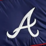 Splitter Soft Down Touch Atlanta Braves Navy Blue Puffer J