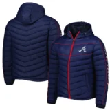 Splitter Soft Down Touch Atlanta Braves Navy Blue Puffer Jack