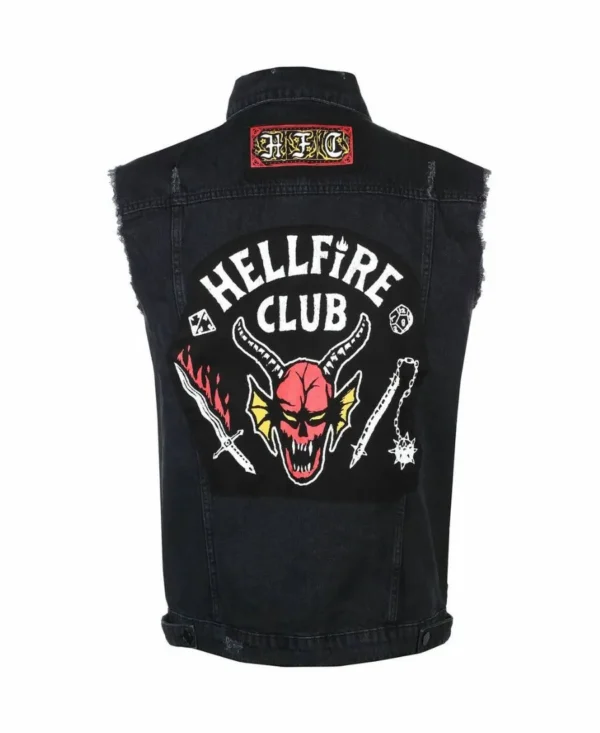 Stranger Things Eddie Munson Black Denim Vest