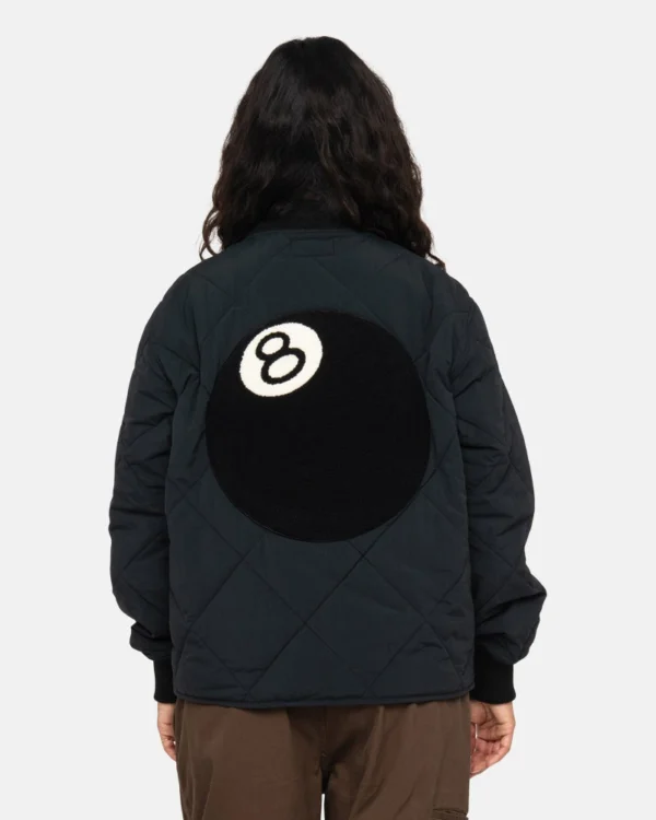 Stussy 8 Ball Black Quilted Liner Jacket