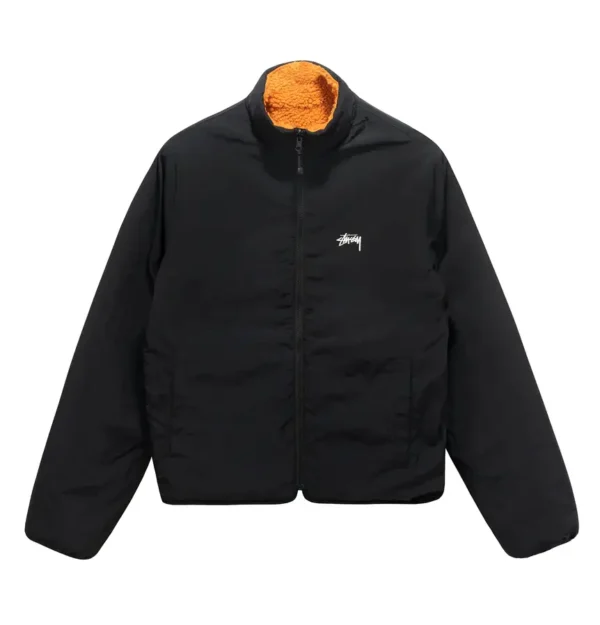 Stussy 8 Ball Sherpa Reversible Jacket ‘Orange’