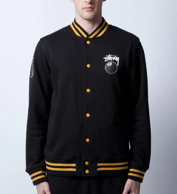 Stüssy Black 8 Ball Varsity Jacket