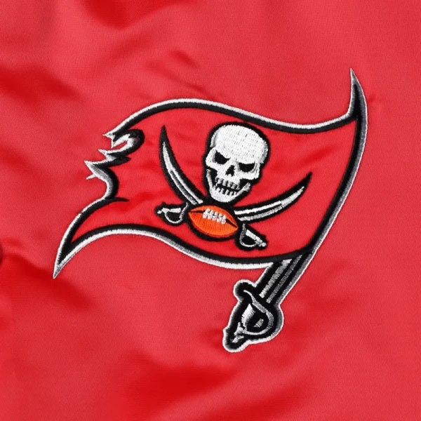 Tampa Bay Buccaneers Pick and Roll Red Satin Varsity Jacket