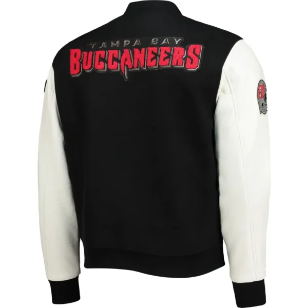 Tampa Bay Buccaneers Wool & Faux Leather Varsity Jacket