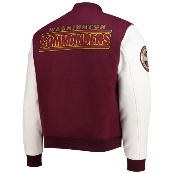 Washington Commanders Black Letterman Jacket