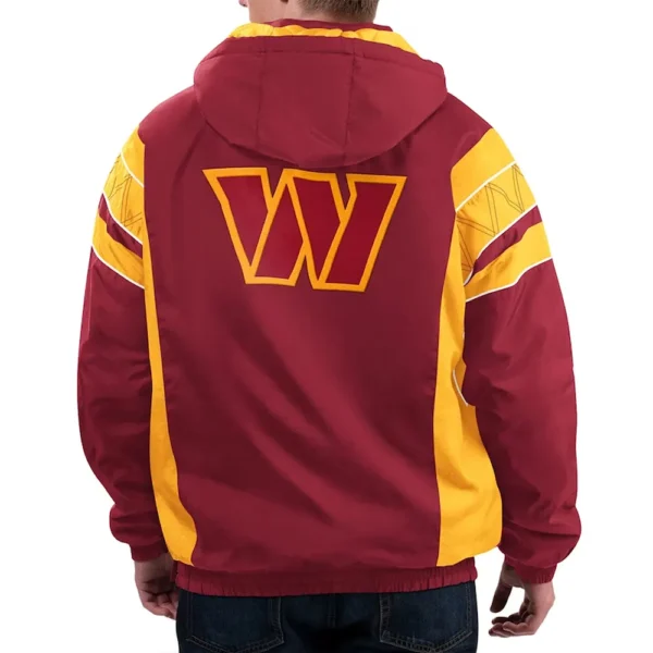 Home Team Washington Commanders Burgundy Half-Zip Hoodie Jacket