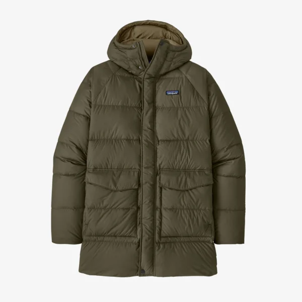 men silent down parka jacket
