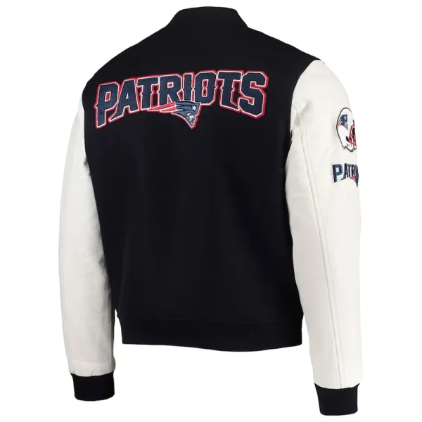 New England Patriots Wool & Leather Varsity Jacket