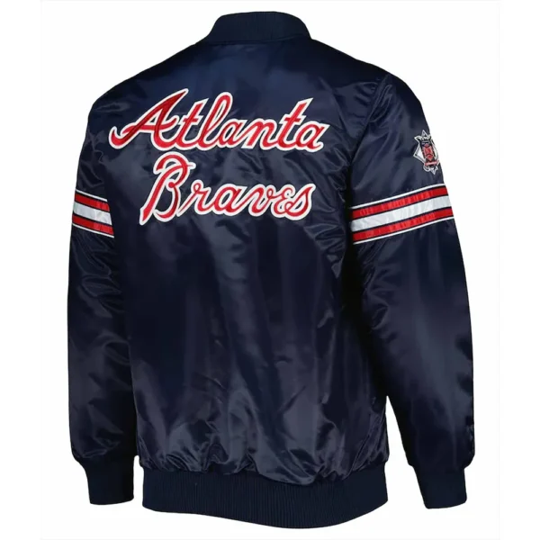 Atlanta Braves Varsity Satin Full-Snap Jacket