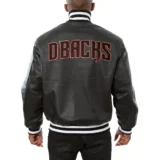 Arizona Diamondbacks Black Classic Leather Varsity Jacke