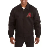 Arizona Diamondbacks Black Cotton Full-Zi