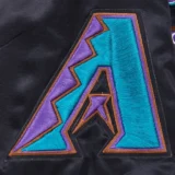 Arizona Diamondbacks Black Retro Classic Full-Snap Satin Varsit