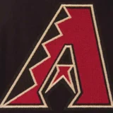 Arizona Diamondbacks Black Varsity Jacket with Wool & Leath