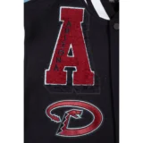 Arizona Diamondbacks Black&White Mashup Wool & Leather Varsity