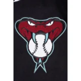 Arizona Diamondbacks Black&White Mashup Wool & Leather Varsity Ja