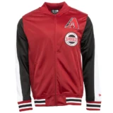 Arizona Diamondbacks Full-Zip Ribbed Knitted Polyester Varsity Jacket