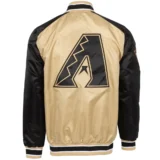 Arizona Diamondbacks Gold & Black Full-Snap Satin Varsity Jack