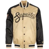 Arizona Diamondbacks Gold & Black Full-Snap Satin Varsity Jacket