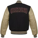 Arizona Diamondbacks Letterman Varsity Jacket with Wool & Leathe