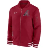 Arizona Diamondbacks Nike Red Full-Zip Bomber Varsity Jacket