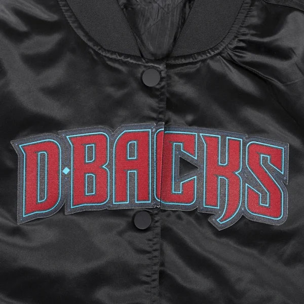 Arizona Diamondbacks Women's Classic Black Satin Varsity J