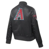 Arizona Diamondbacks Women's Classic Black Satin Varsity Jack