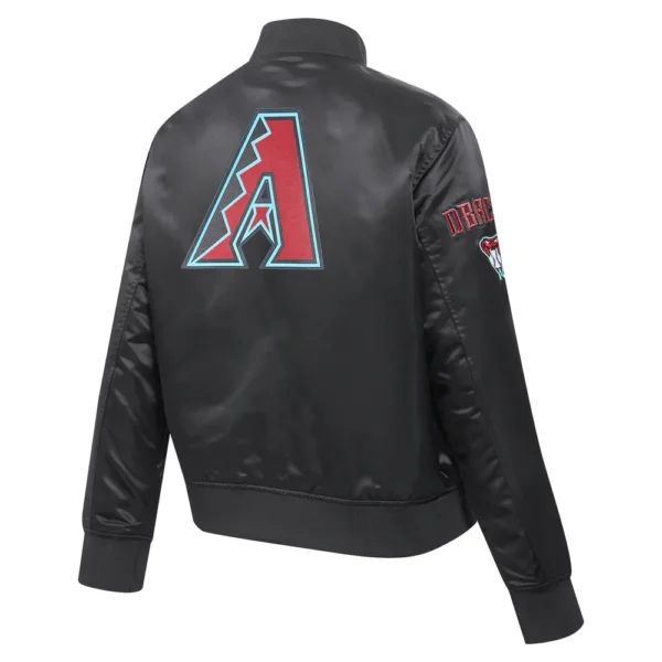 Arizona Diamondbacks Women's Classic Black Satin Varsity Jack