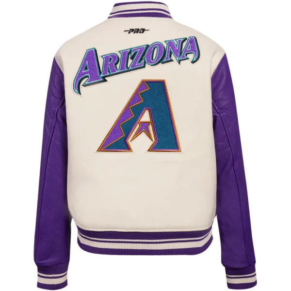 Arizona Diamondbacks Women's Retro Classic Varsity Jacket with Wool & Leathe