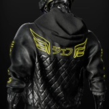 Cyberpunk 2077 Cyborg Bomber Black Leather Jack
