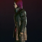 Cyberpunk 2077 Durable Women Leather Brown Coa