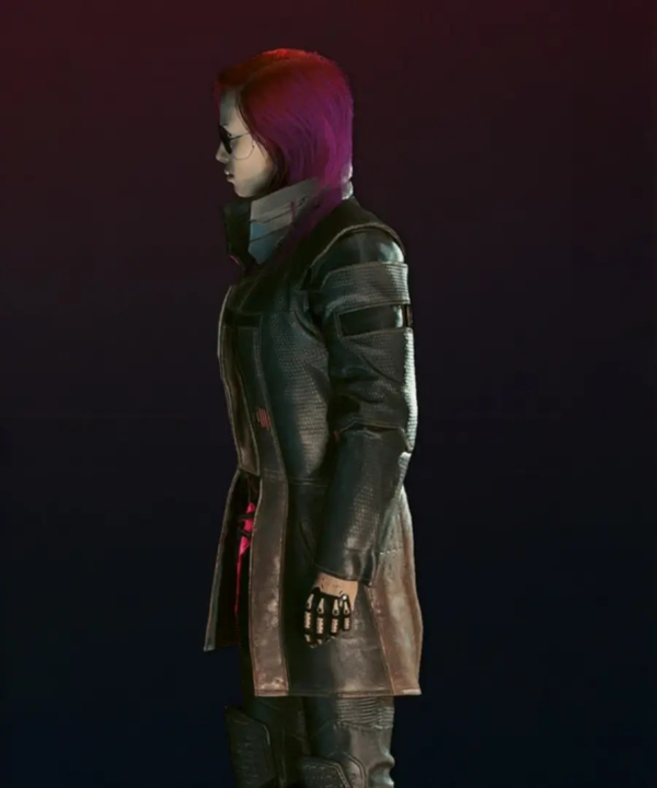 Cyberpunk 2077 Durable Women Leather Brown Coa