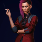 Cyberpunk 2077 Female V Red Leather Blazer Coat