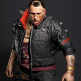 Cyberpunk 2077 Jackie Welles Bomber Black Leather Jacket