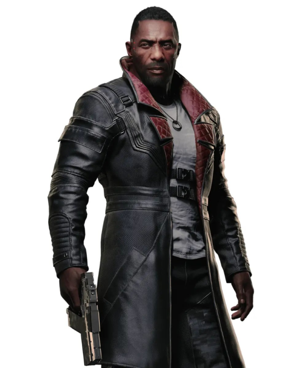 Cyberpunk 2077 Phantom Liberty Idris Elba Black Leather Coa