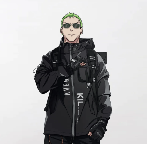 Cyberpunk 2077 Roronoa Zoro Techwear Black Jacket