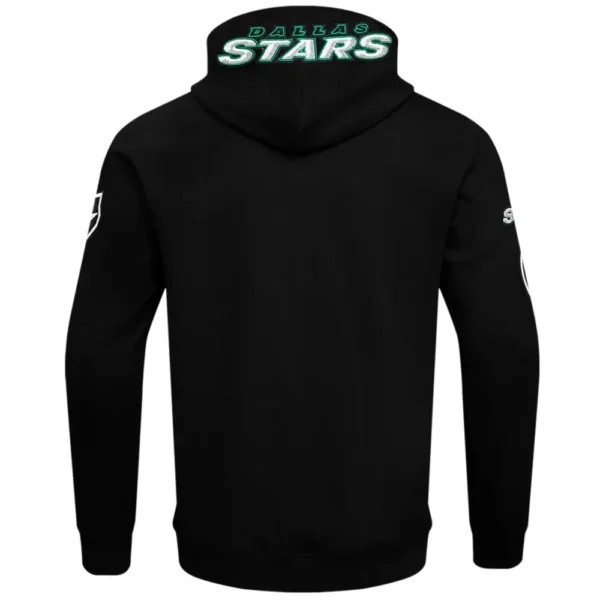 Dallas Stars Classic Chenille Hoodie Black Full-Zip Polyester Varsity Jacke