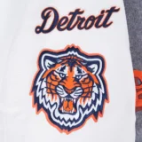 Detroit Tigers Grey&White Old English Wool & Leather Varsity J