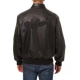 Detroit Tigers Leather Full Black Bomber Varsity Jacke