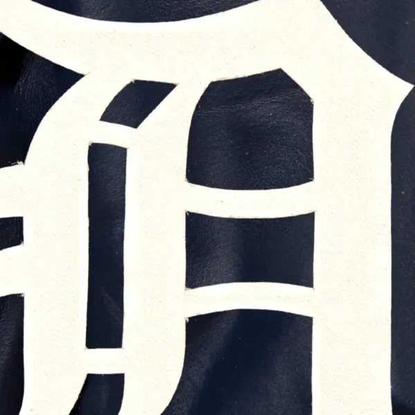 Detroit Tigers Navy Full Real Leather Varsity Jack