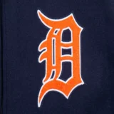 Detroit Tigers Navy&White Wool & Leather Varsity Jacket with Scrip