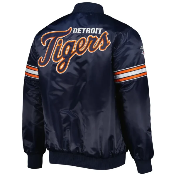 Detroit Tigers Pick & Roll Full-Snap Varsity Satin Jacke