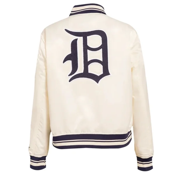 Detroit Tigers Retro Classic Full-Snap Satin Varsity Jacke