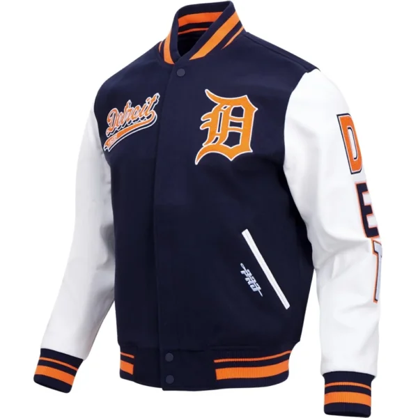 Detroit Tigers Retro Wool & Leather Classic Varsity Jack